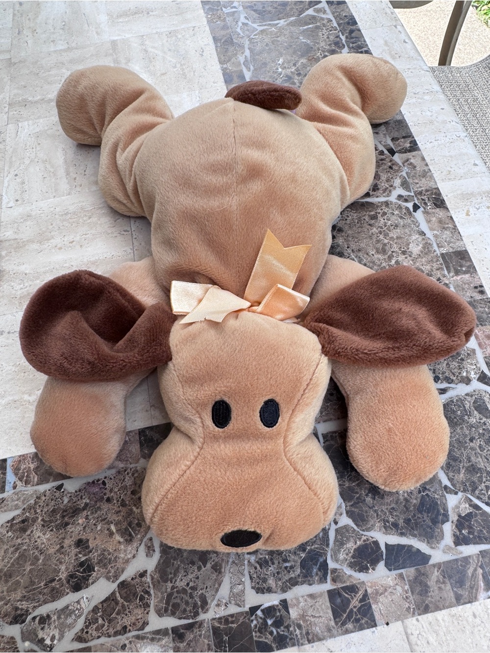 Ty Plush Puppy Pillow Pal in Tan with Brown Ears